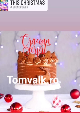 Topper pentru tort "Crăciun Fericit" FnL