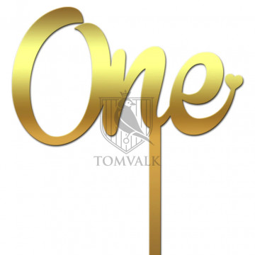 Topper pentru tort "One" pentru prima aniversare a copilului