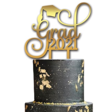 Topper Tort „Grad …” Absolvire – Personalizabil, Plexiglas/Acrilic