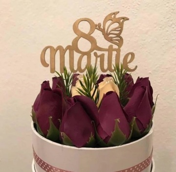 Topper tort "8 Martie" 