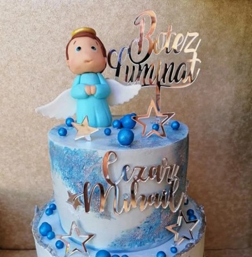 Topper tort "Botez luminat"