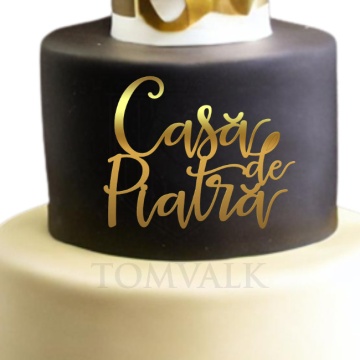 Topper tort nunta - fara picioruse - "Casa de piatra"