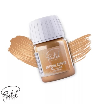 Vopsea Alimentară Metalică pentru pictat Cupru Antichizat (Antique Copper) – 30ml – Fractal Colors