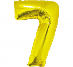 Balon Folie 92 cm - Cifra "7", Auriu - Img 1
