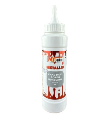 Cake Drip - Glazura de ciocolata - Bordo (Visiniu) Metalic - MyBake - 250g