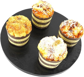Cake drum rotund Negru - 35 cm - pachet 5 buc.