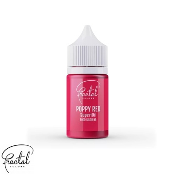 Colorant alimentar lichid liposolubil - Roșu (Poppy Red) - 30 gr. - Fractal Colors