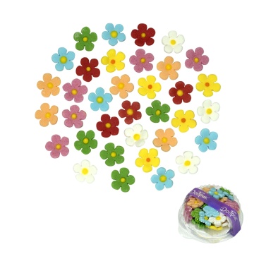 Decoratiuni comestibile din zahar - set 35 "Flori de in"