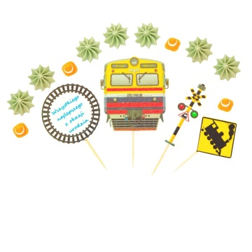 Decoratiuni comestibile din zahar - set "Tren"