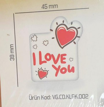 Decoratiuni din ciocolata - Mesaj "I love you" - cutie 240 buc