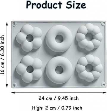 Forma de silicon pentru gogosi - 6 alveole 