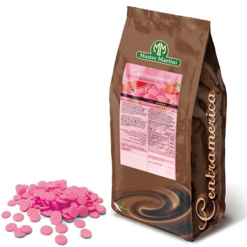 Glazură Vegetală Roz cu Aromă de Căpșune (Bănuți) – Centramerica Master Martini – 1kg