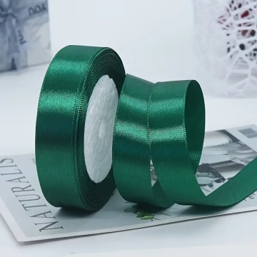 Panglica Satin - Verde inchis - 2 cm x 22,5 m