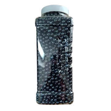 Perle 4 mm - Negru lucios - 1 kg