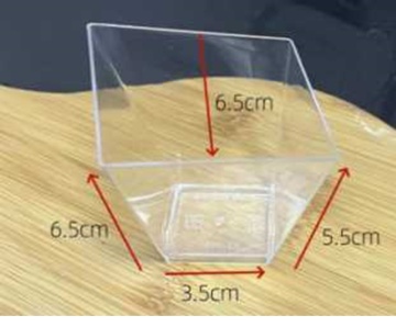 Set 10 Cupe Desert Transparente - 130 ml - Formă Trapezoidală - 6.5 cm