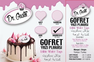 Set 24 placute dreptunghiulare din vafa pentru mesaje tort - Dr Gusto