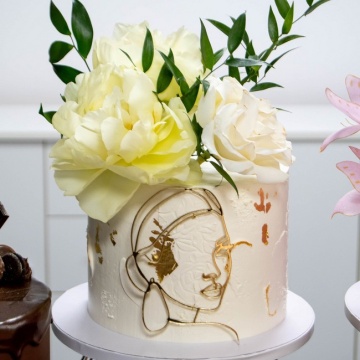 Topper lateral tort - Woman face silhouette