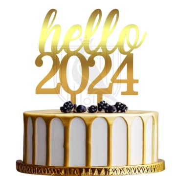 Topper pentru tort "Hello 2024" I