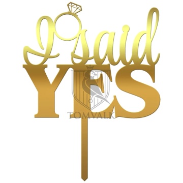 Topper pentru tort "I said yes"