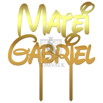Topper pentru Tort Personalizat cu Nume Dy