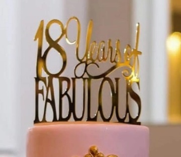 Topper tort personalizabil – Years of Fabulous VI - Img 2