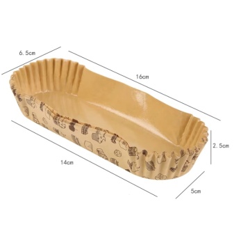 Chese Ovale din Hârtie Kraft pentru Ecler și Prăjituri – Model T200106, Set 20 buc