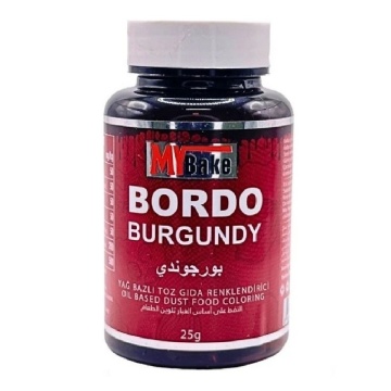 Colorant alimentar liposolubil - pudra - BORDO (Visiniu) - MyBake, 25 gr