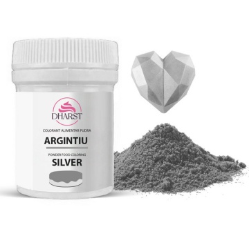 Colorant Pudra Metalizat - ARGINTIU - 20 g - Dharst