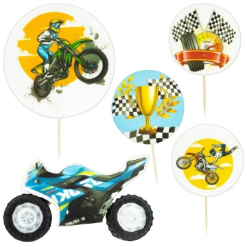Decoratiuni comestibile din zahar - set "Moto"