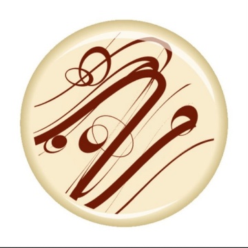 Decoratiuni din ciocolata - disc decor alb/negru - cutie 288 buc