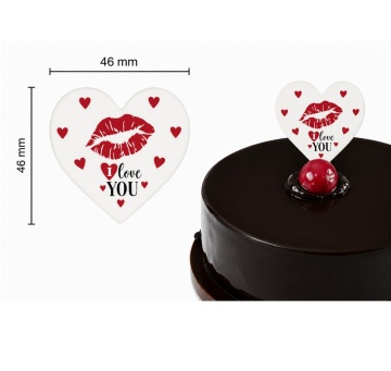 Decoratiuni din ciocolata - Inimi Love - KLP.0023 - cutie 240 buc