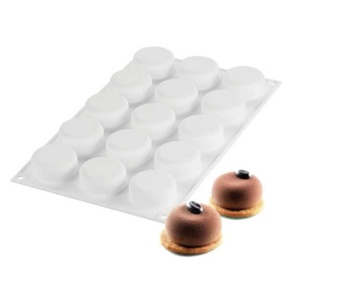 Forma silicon cu 15 cavitati rotunde - T07008