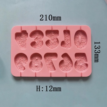 Mulaj din silicon - acadele cifre design floral