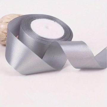 Panglica Satin - Argintiu - 2.5 cm x 22,5 m