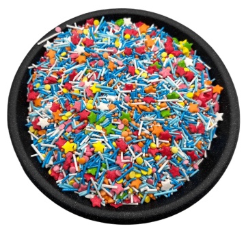 Sprinkles "Foc de artificii" nr 2 - Mix stelute, betisoare si bilute multicolore - 1Kg