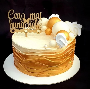 Topper tort Cea mai bună soție – decor acrilic cu mesaj de iubire pentru torturi de cuplu