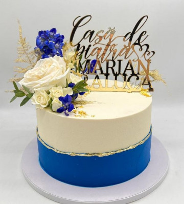 Topper tort nunta "Casa de piatra" LMm