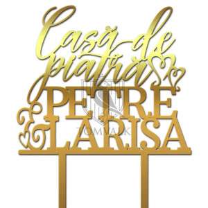 Topper tort nunta "Casa de piatra" LMm