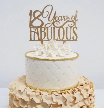 Topper tort personalizabil – Years of Fabulous VI - Img 3