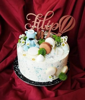 Topper tort "Nume" Balon