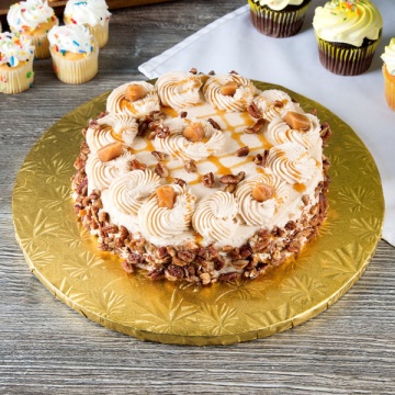 Cake drum rotund Auriu - 30 cm - pachet 5 buc.