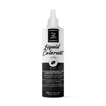 Colorant alimentar lichid liposolubil - Via Delle Arti - NEGRU - 240 gr