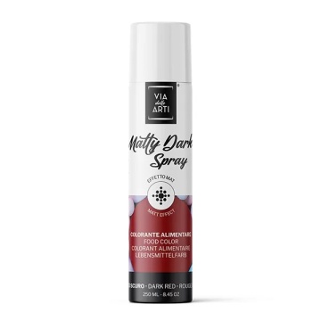 Colorant alimentar spray mat – Rosu inchis – 250 ml – Via delle Arti