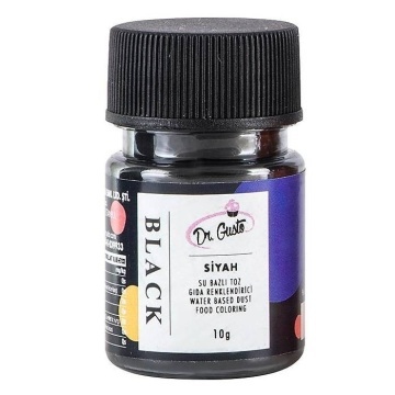 Colorant pudra hidrosolubil - Dr. Gusto - 10 g - NEGRU