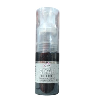 Colorant Pudra Metalizat cu pulverizator - Dr. Gusto - 10 g - NEGRU