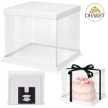 Cutie transparentă pentru tort Dharst – 33,5 x 33,5 x 25(H) cm