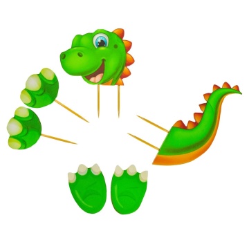 Decoratiuni comestibile din zahar - set "Little Dragon"