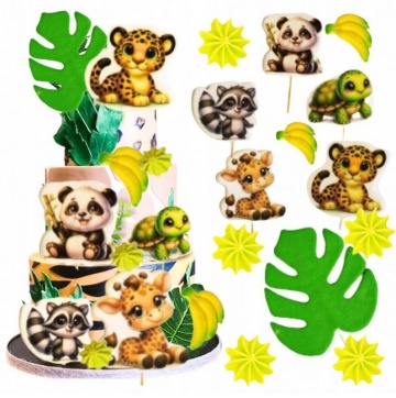 Decoratiuni comestibile din zahar - set "Safari"