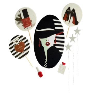 Decoratiuni comestibile din zahar - Set "Sweet Style"