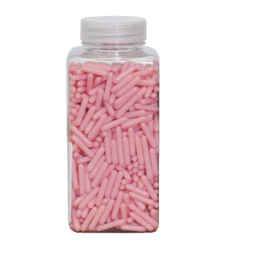 Drajeuri decorative "sugar rods" - Roz deschis - Dr Gusto - 250g